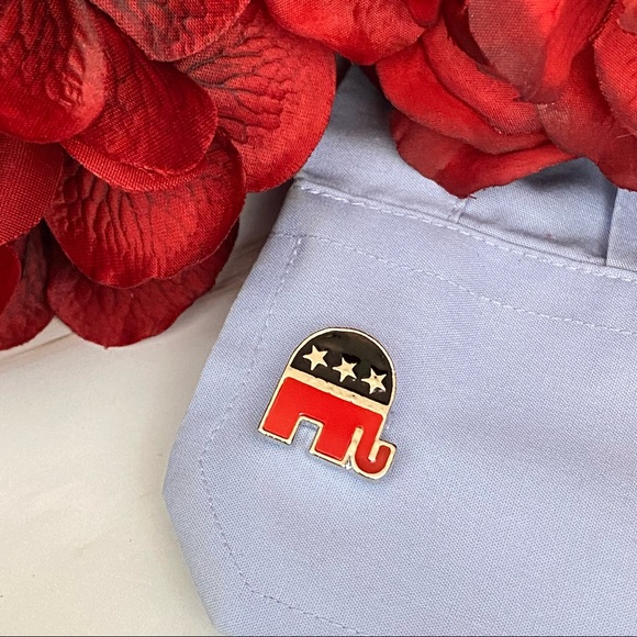 Republican U.S.A. GOP Elephant Cufflinks - Picture 8 of 15